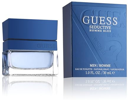 GUESS Seductive Blue Eau de Toilette per Uomo, Profumo Orientale Legnoso, Fragranza Fresca e Speziata, Lunga Durata, 30 ml