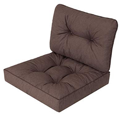 Gartenkissen Sitzauflage auf Gartenmöbel, Rattan, Gartenpolster Polsterauflagen auf Rataanmöbel,Kissen für Rattansessel - Braun - 50x50x40