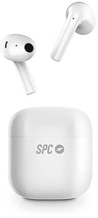 SPC Zion Studio – Auriculares inalámbricos Bluetooth, 20h de reproducción, sonido claro en llamadas y cancelación de ruido, elegantes y ultracompactos, resistentes al agua y estuche Carga USB-C, Negro