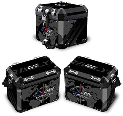 KIT PROTEZIONI ADESIVI VALIGIE RIVESTIMENTO COMPLETO COMPATIBILE CON BMW ALU 2° MODELLO R 1250 GS ADV Rallye WR Style VA2-FM-018