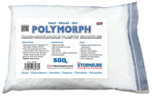 Polymorph Handformbarer Kunststoff 500g - Einfach zu Verwenden, Unendlich Wiederverwendbar - Ideal für Basteln und DIY