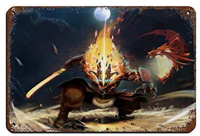 DOTA 2 Game 6 Blechschild Vintage Metall Pub Club Cafe Bar Home Wandkunst Dekoration Poster Retro 20 x 30 cm