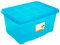 ACAN Tradineur - Caja de Almacenamiento - Fabricado en plástico - Contenedor para almacenar juguetes, libros, ropa, mantas - No. 18 (Azul) - 45 x 61,5 x 29,7 cm - 60 L