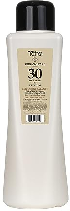 Tahe Organic Care Emulsión tratante en crema para mezclar con coloración capilar, 1000 ml (30 Vol.)