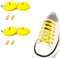 SZWLJ Lacets élastiques avec capsules en métal, lacets sans nouage, lacets en caoutchouc réglables, lacets sans nœud, 2 jaunes., Einheitsgröße