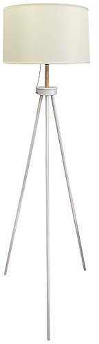 Bel Air Home - NAPOLI Stehlampe Stativ 3 Beine, Höhe 160 CM, Elegantes und modernes Design, Perfekt für Wohnzimmer, Schlafzimmer, Büro, 1xE-27 (Glühlampe nicht inbegriffen) (WEISS)