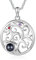 Glooraca Collier photo personnalisé avec photo à l'intérieur Collier de projection de photo personnalisé avec pierre de naissance Collier pendentif arbre de vie pour mère fille (2 Pierres)