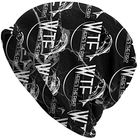 Mütze WTF Where's The Fish Strickmütze Unisex Winter Hüte Warme Mützen Für Damen Outdoor Herren