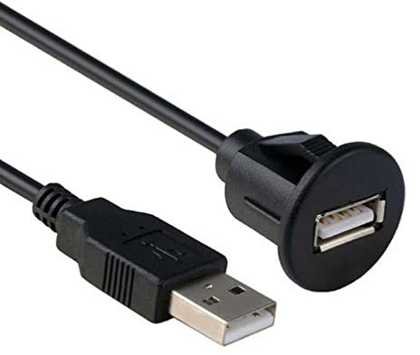 1 pour M Voiture SUV Tableau Bord Installation USB 2.0 Mâle À Femelle Prise Panneau Rallonge Câble Unique Port Ligne Waterp Encastré LED Plafonnier Voiture Tableau Bord USB Mâle À Femelle