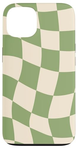 Hülle für iPhone 13 Etui kariert grün cool Schachbrett ästhetisches Geschenk