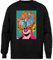 Generisch Pop Art Pilz Schwarzer Unisex-Pullover, Geschlechtsloser Rundhalsausschnitt