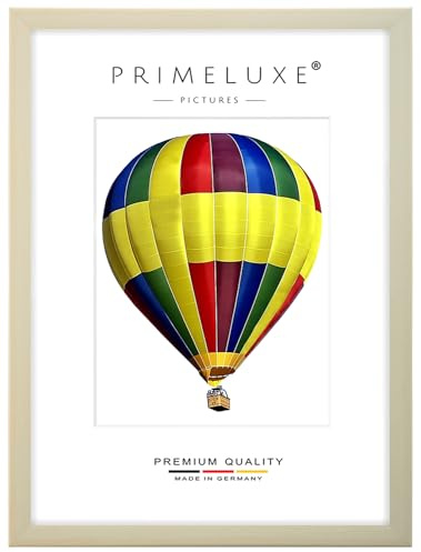 PrimeLuxe Holz Bilderrahmen 70 x 100 cm (Bildmaß) in Ahorn-Natur | Farbe und Größe wählbar | Rahmen für Poster | Puzzle | Foto collage | MADE IN GERMANY