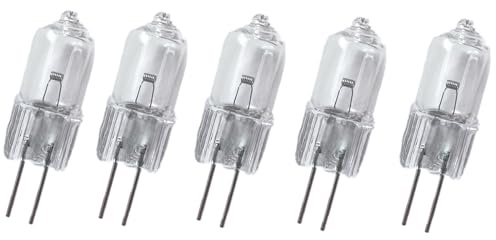 WYLIELAMSH Halogenstrahler 5/10/20 Stück G4 12V Halogenlampe Kapsellampe Warmweiß, Klare Halogenlampen Für Den Innenbereich G4 12V,50W,5 Stück