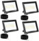 Jiubiaz LED Strahler Außen 100W, 3000K/4000K/6500K Dimmbar, Superhell Fluter Flutlichtstrahler, IP66 Wasserdicht Scheinwerfer Aussenstrahler für Hof, Garten, Garage (4 Stück)