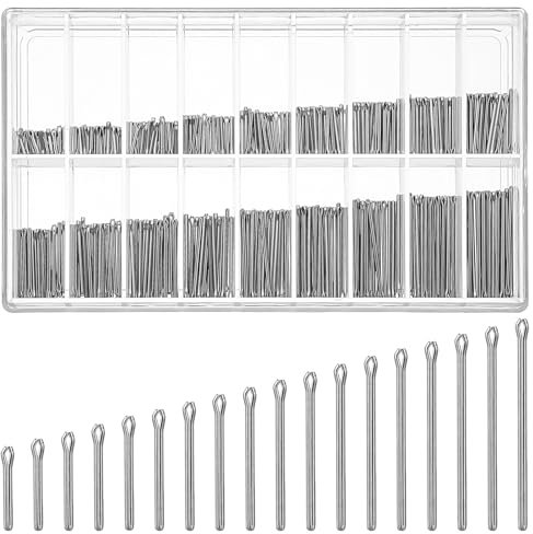 360pcs Watch Band Pins 6-23mm Watch Link Cotter Pin Assortment Stainless Steel Watch Bracelet Pin for Watchband Repair