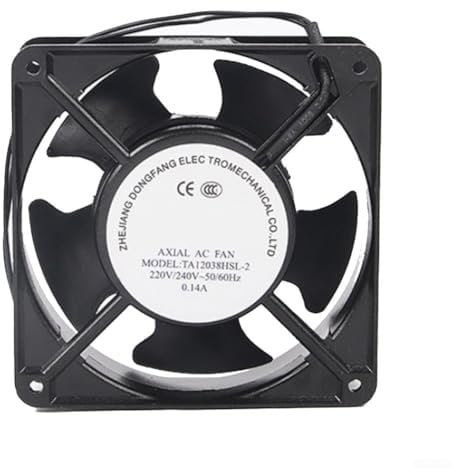 Zilimontt Ventilador axial de alta temperatura, ventilador de quemador de troncos, ventilador de estufa de leña, inserto de cassette, cuchillas de metal eficiente flujo de aire silencioso ventilador