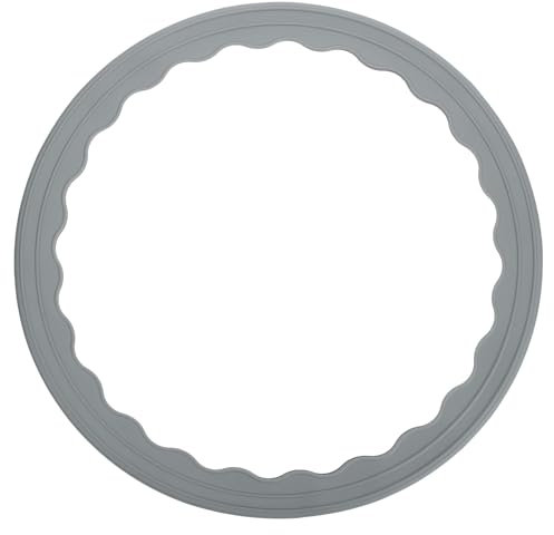 sourcing map Lot de 1 anneau de protection antidérapant en silicone pour pieds de chaise de 41,9 cm à 47 cm, coussinets de base ronds pour protéger le sol en bois, sans rayures, sans bruit, gris