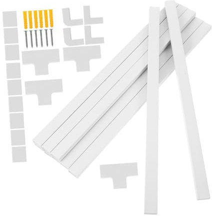 UKCOCO Cache-câbles Mural pour Câbles Audio Vidéo Kit De Gestion des Câbles TV Goulotte De Protection sans Outils