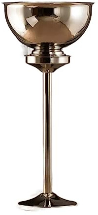 Eiskübel Eiseimer Champagnerkübel aus poliertem Edelstahl mit Ständer, freistehender Weinkühler, Weinkühler und Weinkeller mit Eiskübel for Küche, Bar und Außenbereich Eiswürfelkühler(Silver)