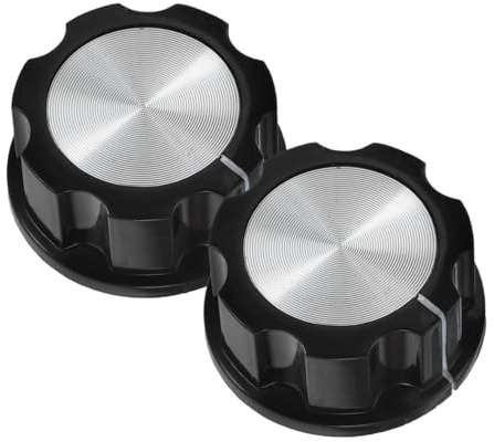 Manopola di Controllo per Friggitrice ad Aria 2 Pezzi | Plastica Nera, Design Semplice e Uso Intuitivo, Ricambio per Cucina e Apparecchi Compatibili