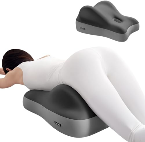 Memory-Foam-Kissen zur Hüfterhöhung, Paar-Keilkissen zur Rückenstütze, Lenden- und Nackenentlastung – Gesäßkissen für Paare, Heimgebrauch, Bettkeil (grau)