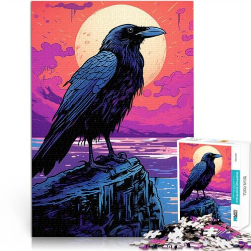 Quizspiel Krähe auf Einer Klippe Teenager 2000-teiliges Puzzle 70x100cm denn eignet ganze Familie für ab 14 Jahren