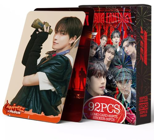 KPOPBP Kpop Fotokarten, 55 Stück Karten mit 32 kleinen Aufklebern, Kpop Album in Your Fantasy 2025 World Tour Lomo Karten-Set, Geschenk für Jungen und Mädchen, Fanartikel