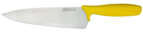 Rockingham Forge Essentials Yellow Handle Chef’s Knife 24cm for Cooked Meats- Coloured Knives for Food Hygiene, Allergen and Intolerance Food Preparation - Colour Coded Stainless Steel Kitchen Knives