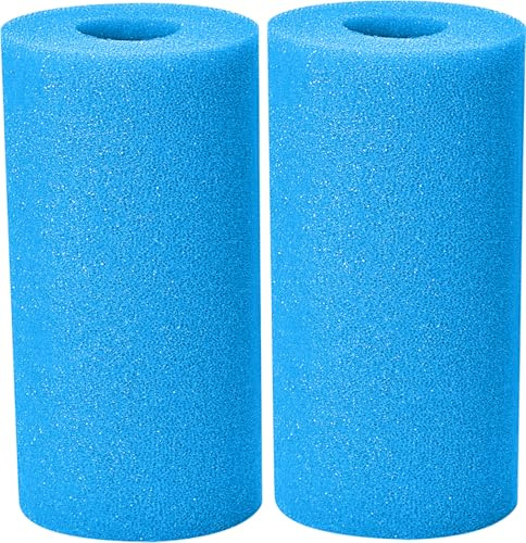YULONGWU Spugna Filtrante Tipo A, 2 Pezzi Spugna Filtrante in Schiuma, Filtro in Schiuma Piscina, Spugna per Filtro Piscina, Lavabile e Riutilizzabile, Spugna a Cartuccia per Piscina, Spa, Acquari