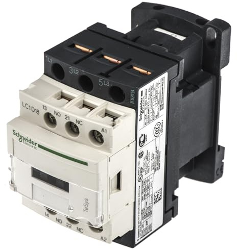 Schneider Electric, TeSys D contactor - 3P(3 NO) - AC-3 - <= 440 V 18 A - 48 V AC coil, LC1D18E7