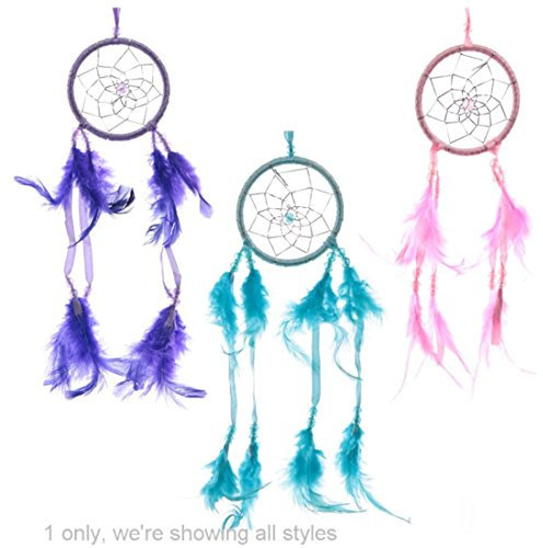 Bright Ribbon & Feather Dreamcatcher - Hoop 8cm