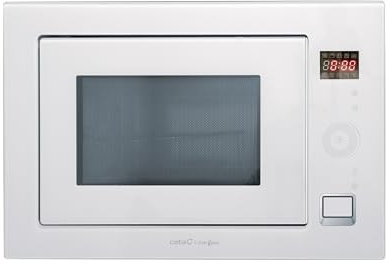 Cata WH Integrable, Modelo MC 25 GTC, con capacidad de 25 Litros, Cinco Niveles de Potencia, Microondas con grill simultáneo de Cuarzo 1100 W, Ancho de 60 cm, Color Negro, 900, Acero (07510000)