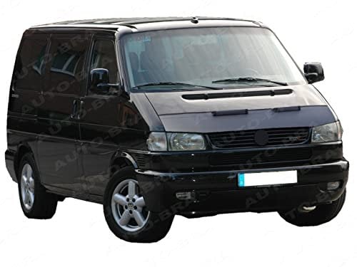 Auto-Bra schwarz kompatibel mit VW Volkswagen T4 Lange Front Facelift Transporter Multivan Caravelle Haubenbra Steinschlagschutz