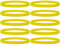 GOGO 100 Pezzi Braccialetti Silicone Personalizzabili, Braccialetti Sottili in Silicone per Adulti, Accessori per Feste-Giallo