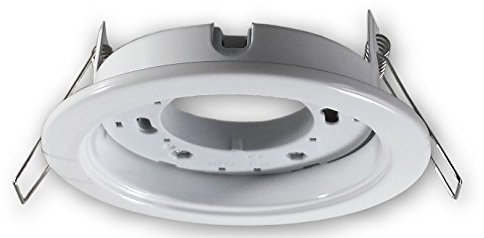 LICHT DISCOUNT LED Einbaustrahler GX53 230 V weiss - Einbauleuchte Spot Strahler für GX53 LED Leuchtmittel - Deckeneinbaustrahler Deckeneinbauspot Einbauspot für Deckenmontage