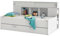 Demeyere 407011 Bettüberbau, Bett mit Bettkasten 90 x 200 cm SHERWOOD, weiß