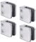 MAXFORYOU Heavy duty 4pcs of 316 Stainless Steel Glass Clamps Mounting Balustrade Post Bracket Handrails Railing 55 x 55 mm, Polished