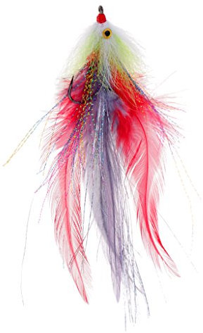 Sharplace 7 '' Mouche au Large Mouches Streamer Steelhead Saumon Striper Brochet Truite Simulation Insectes Mouches, C