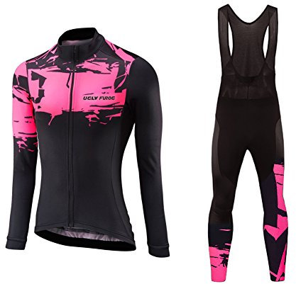 UGLY FROG Damen Fahrradbekleidung Set Lang Winter Radjacke und Fahrradhosen