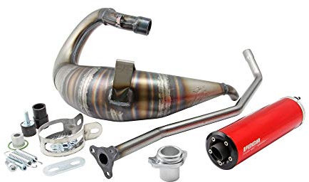VOCA Pot 50 a Boite Cross Rookie pour derbi 50 Senda, Senda DRD-Aprilia 50 RX, sx (Passage Haut - Silencieux alu Rouge)