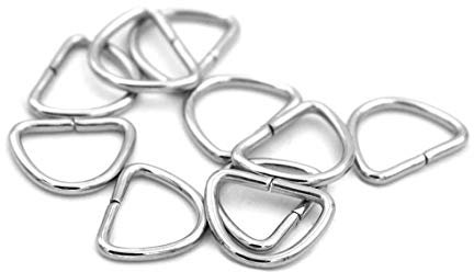 Vintageparts Ringe in D-Form aus 304 Edelstahl 10er Set Schmuck