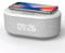 AIC Radiowecker Designer Uhrenradio USB Bluetooth Induktives Laden 18 BT Weiss