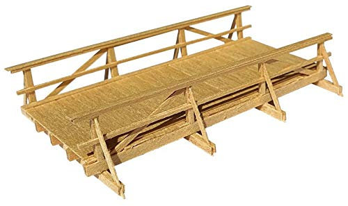 Modellbahnbrücke, Fußgängerbrücke, Bachbrücke, breit, Spur H0, 1,87