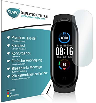 Slabo 4 x Protector de Pantalla para Mi Band 5 lámina Protectora Ultra Transparente