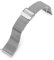 Milanaise-Uhrenarmband mit Schnellverschluss, 22 mm, spitz zulaufender Stil, gebürstet