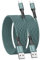 Cavo USB C, [confezione da 3 pezzi/1 M+1 M+2 M] Cavo di ricarica USB tipo C Cavo di sincronizzazione intrecciato per Galaxy S10/S9/S8+/S8, MacBook, OnePlus 5T, Huawei P9 ecc. (verde mezzanotte)