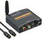 NOWBOTUCH 192kHz DAC Digital-Analog-Audio-Wandler mit Bluetooth 5.0-Empfänger Lautstärkeregler Optisch Koaxial SPDIF Toslink Digital Audio zu Analog Stereo L/R Cinch 3,5-mm-Audio-Adapter