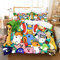 NICHIYO Kirby Cartoon-Spiel 3D-Bettwäsche-Set Bettbezüge Kissenbezüge niedlich rosa Ball Anime Bettwäsche-Sets Bettwäsche (5,Einzelbett 135 x 200 cm + 50 x 75 cm)