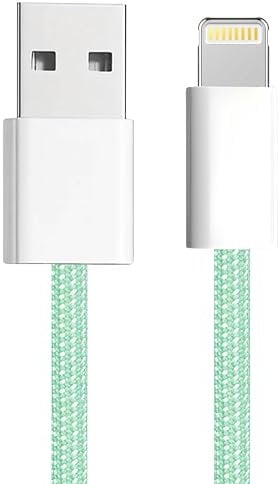 APM 600402 - Cordon Lightning Certifié MFI pour Appareils Apple - Câble de Charge et Synchronisation - Connecteur USB A Mâle et Lightning MFI Mâle - Smartphone et Tablette - 1m de Long - Mint