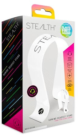 STEALTH Gaming Headset Stand - White - Keep Your Headphones Safe and Tidy with Style